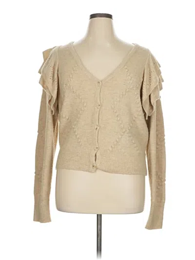 Pre-owned Astr Cardigan Sweater In Tan