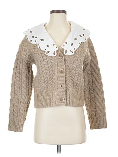 Pre-owned Astr Cardigan Sweater In Tan