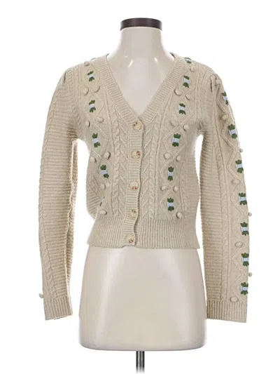 Pre-owned Astr Cardigan Sweater In White