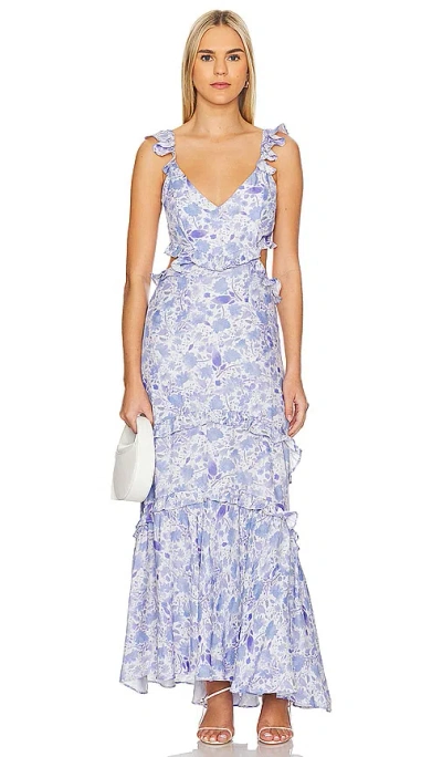 Astr Cassis Dress In Blue