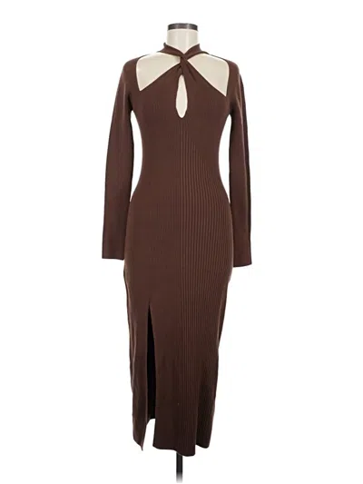 Pre-owned Astr Casual Dress In Brown