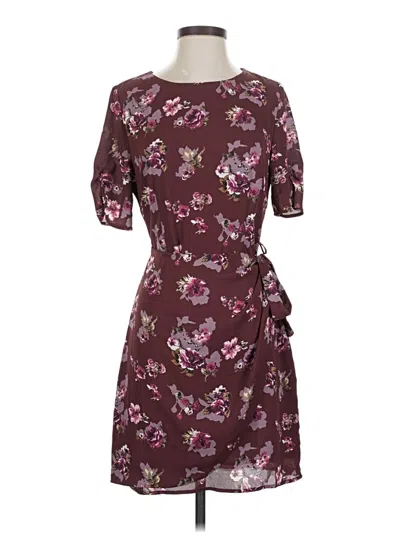 Pre-owned Astr Casual Dress In Burgundy