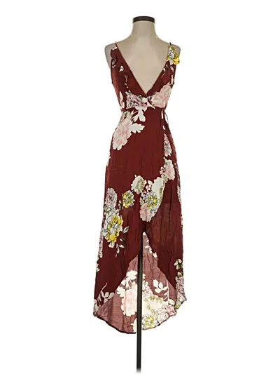 Pre-owned Astr Casual Dress In Burgundy