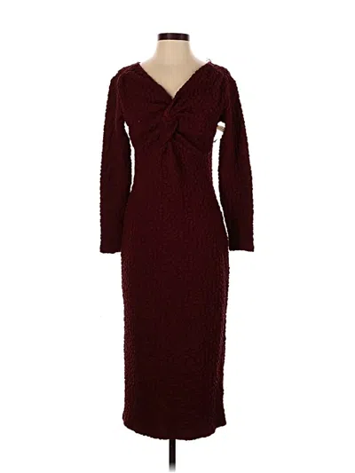 Pre-owned Astr Casual Dress In Burgundy