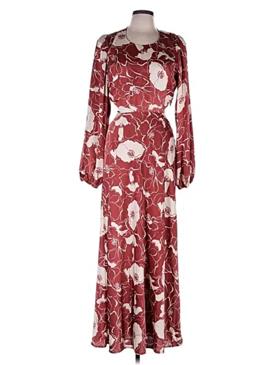 Pre-owned Astr Casual Dress In Burgundy