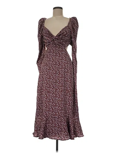 Pre-owned Astr Casual Dress In Burgundy