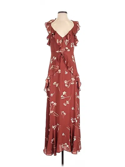 Pre-owned Astr Casual Dress In Burgundy