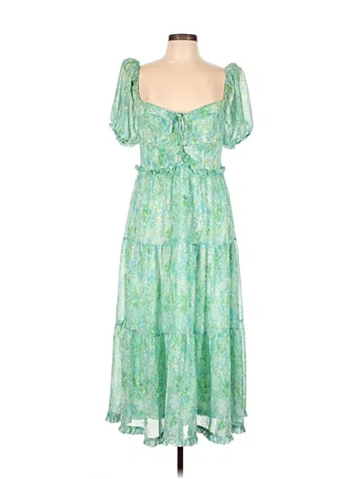 Pre-owned Astr Casual Dress In Green