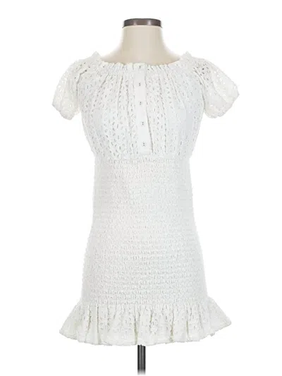 Pre-owned Astr Casual Dress In White