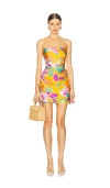 Astr Cerinthe Dress In Orange Multi