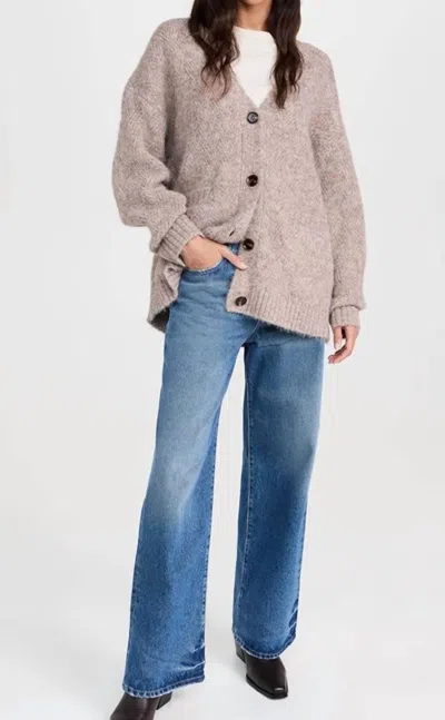 Astr Chari Sweater In Taupe In Metallic