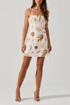 Astr Claramae Dress In Brown Pink Cream In Multi