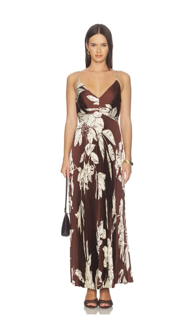 Astr Clea Dress In Brown