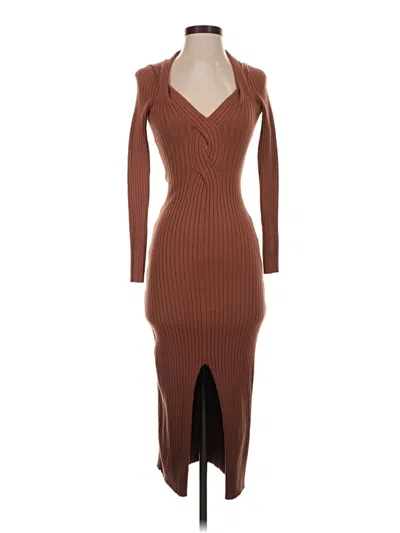 Pre-owned Astr Cocktail Dress In Brown