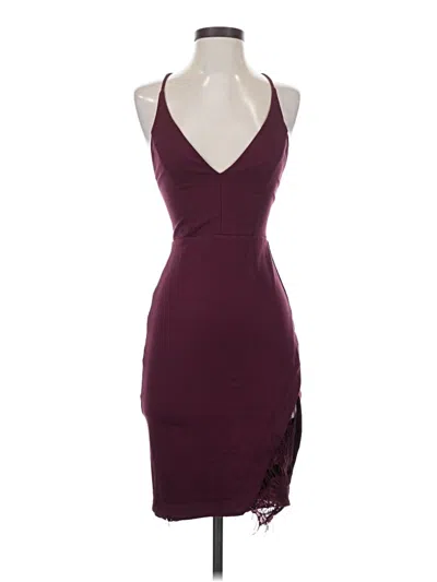 Pre-owned Astr Cocktail Dress In Burgundy