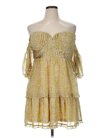 Pre-owned Astr Cocktail Dress In Yellow