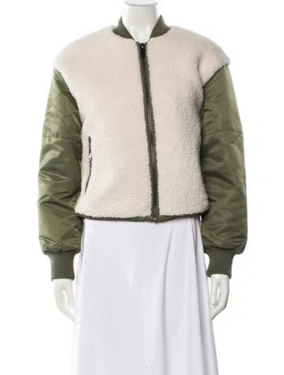 Pre-owned Astr Colorblock Pattern Bomber Jacket In Multi