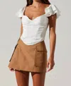 Astr Corazon Ruffle Sleeve Top In White