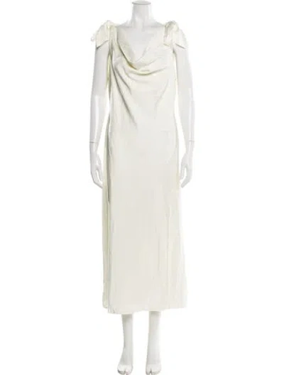 Pre-owned Astr Cowl Neck Long Dress W/ Tags In Neutral