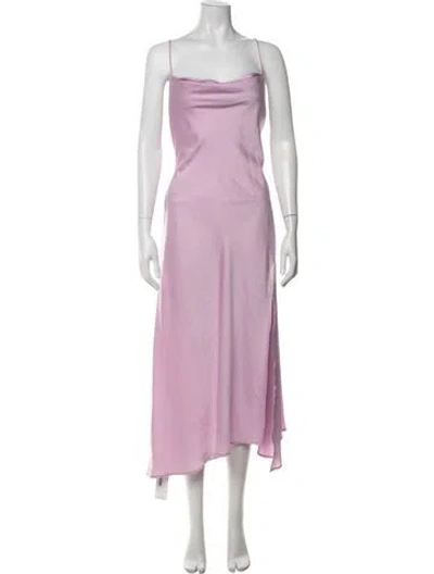 Pre-owned Astr Cowl Neck Midi Length Dress W/ Tags In Purple