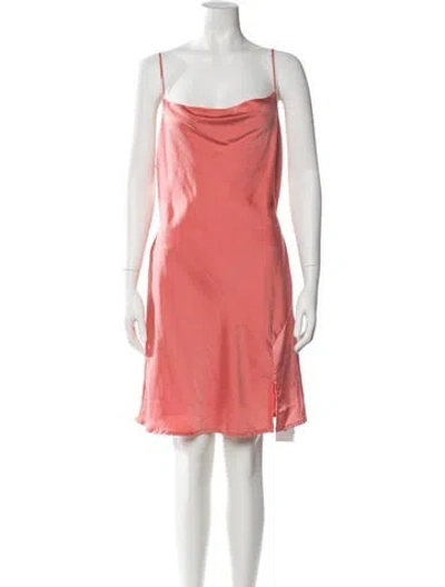 Pre-owned Astr Cowl Neck Mini Dress In Orange