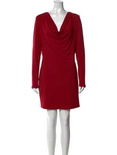 Pre-owned Astr Cowl Neck Mini Dress In Red