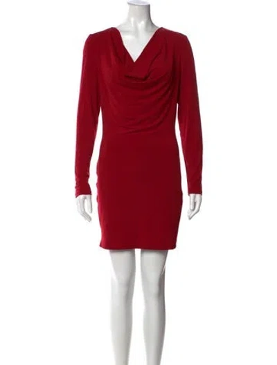 Pre-owned Astr Cowl Neck Mini Dress In Red
