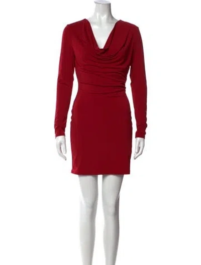 Pre-owned Astr Cowl Neck Mini Dress W/ Tags In Red