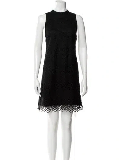 Pre-owned Astr Crew Neck Mini Dress In Black