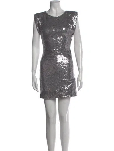 Pre-owned Astr Crew Neck Mini Dress In Black