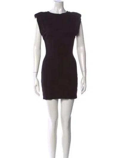 Pre-owned Astr Crew Neck Mini Dress In Black