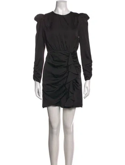 Pre-owned Astr Crew Neck Mini Dress In Black