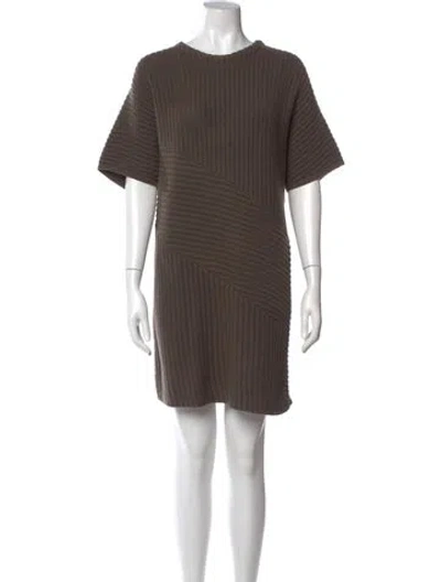 Pre-owned Astr Crew Neck Mini Dress In Green