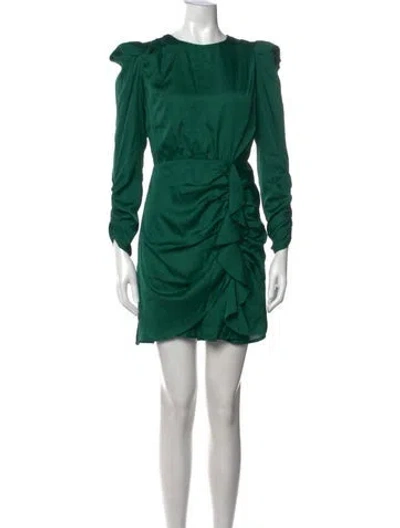 Pre-owned Astr Crew Neck Mini Dress In Green