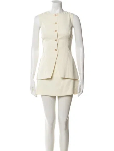 Pre-owned Astr Crew Neck Mini Dress In Neutral