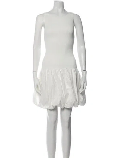 Pre-owned Astr Crew Neck Mini Dress In Neutrals