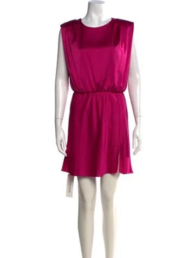 Pre-owned Astr Crew Neck Mini Dress In Pink
