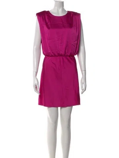 Pre-owned Astr Crew Neck Mini Dress In Purple