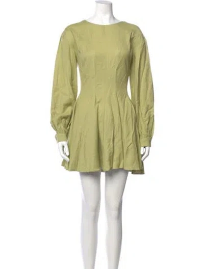 Pre-owned Astr Crew Neck Mini Dress W/ Tags In Yellow