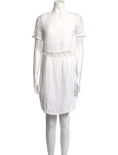 Pre-owned Astr Crew Neck Mini Dress In White