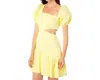 Astr Cutout Mini Dress In Yellow In Yellow