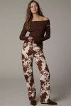 Astr Daniella Off-shoulder Sweater In Brown