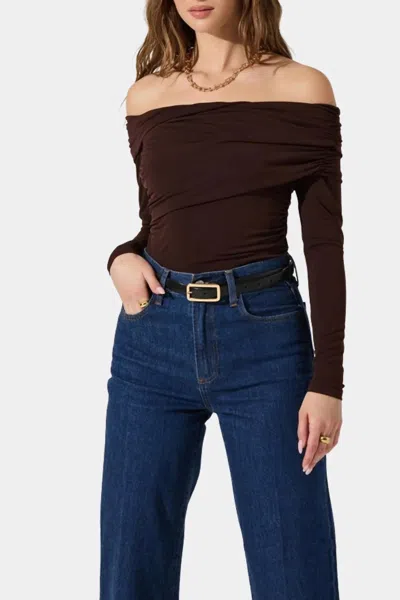 Astr Datia Top In Brown