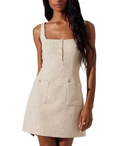 Astr Deanna Mini Dress In Cream Gold In Pink