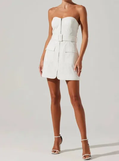 ASTR DENIZ MINI DRESS IN WHITE