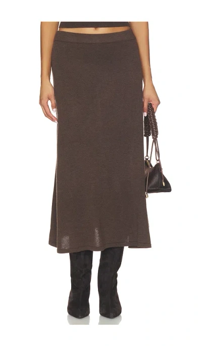 Astr Deora Sweater Skirt In Brown