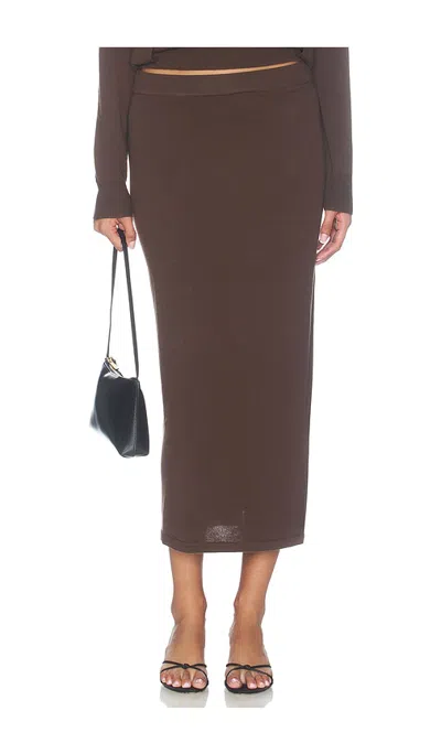 Astr Deora Sweater Skirt In Brown