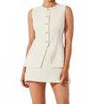 Astr Dilone Vest Mini Dress In Cream In White