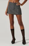 Astr Doria Mini Skirt In Grey In Gray