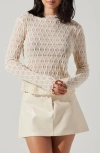 Astr The Label Dorset Mesh Top In Cream